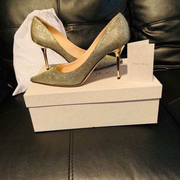 Lame Glitter- Light Bronze Jimmy Choo Heels - Picture 4 of 8